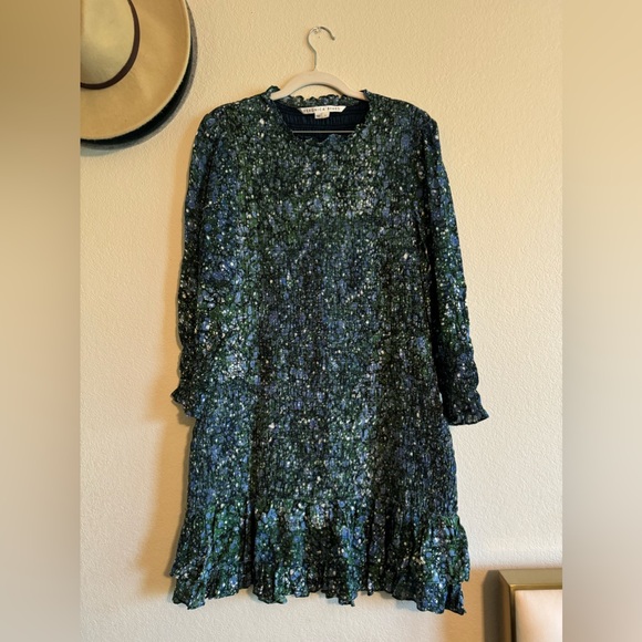 VERONICA BEARD Farha Smocked Short Dress - Picture 5 of 11